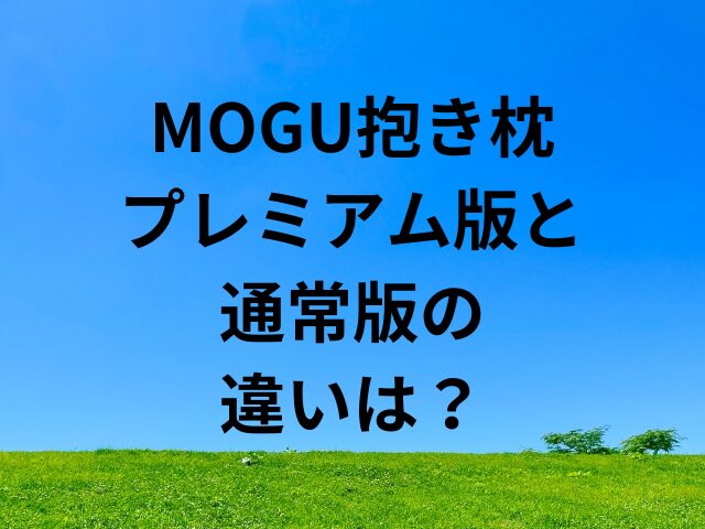 MOGU抱き枕 プレミアム版との違いは？