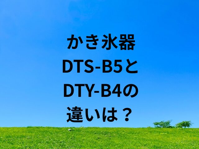 DTS-B5とDTY-B4の違い