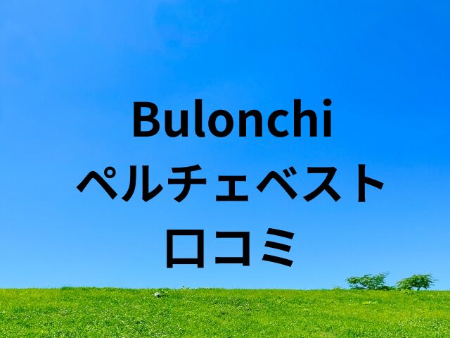 Bulonchiペルチェベストの口コミ評判