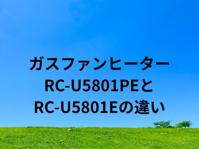 ガスファンヒーターRC-U5801PEとRC-U5801Eの違い