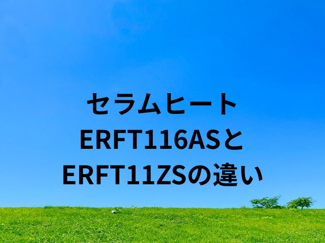 セラムヒートERFT116ASとERFT11ZSの違い