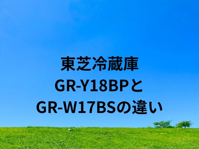 東芝冷蔵庫GR-Y18BPとGR-W17BSの違い