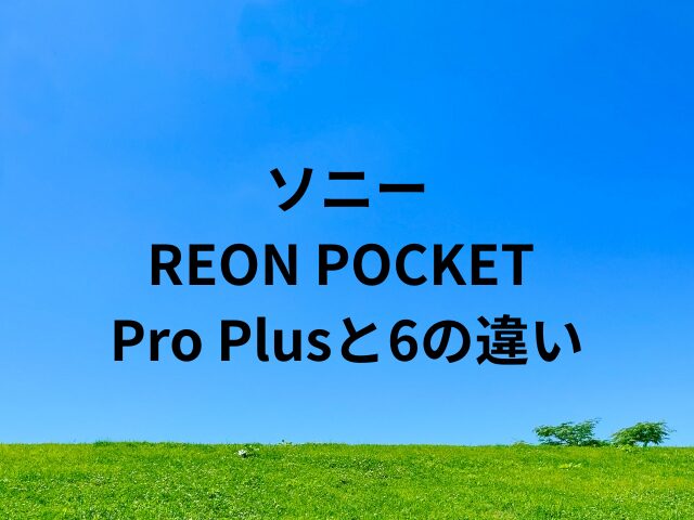 REON POCKET Pro Plusと6の違いは？